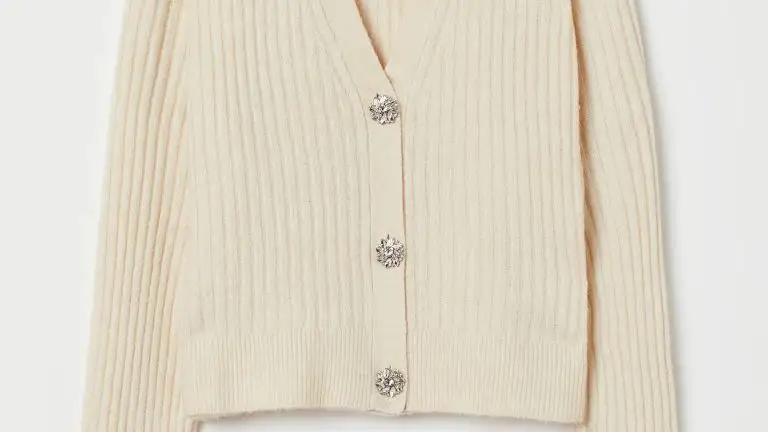 Cárdigan en punto de canalé, de H&M