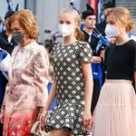 La Reina Sofía, la princesa Leonor y la infanta Sofía a su llegada a los Premios Princesa de Asturias