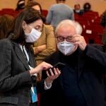 La ministra de Justicia, Pilar Llop, y el ministro de Universidades Manuel Castells