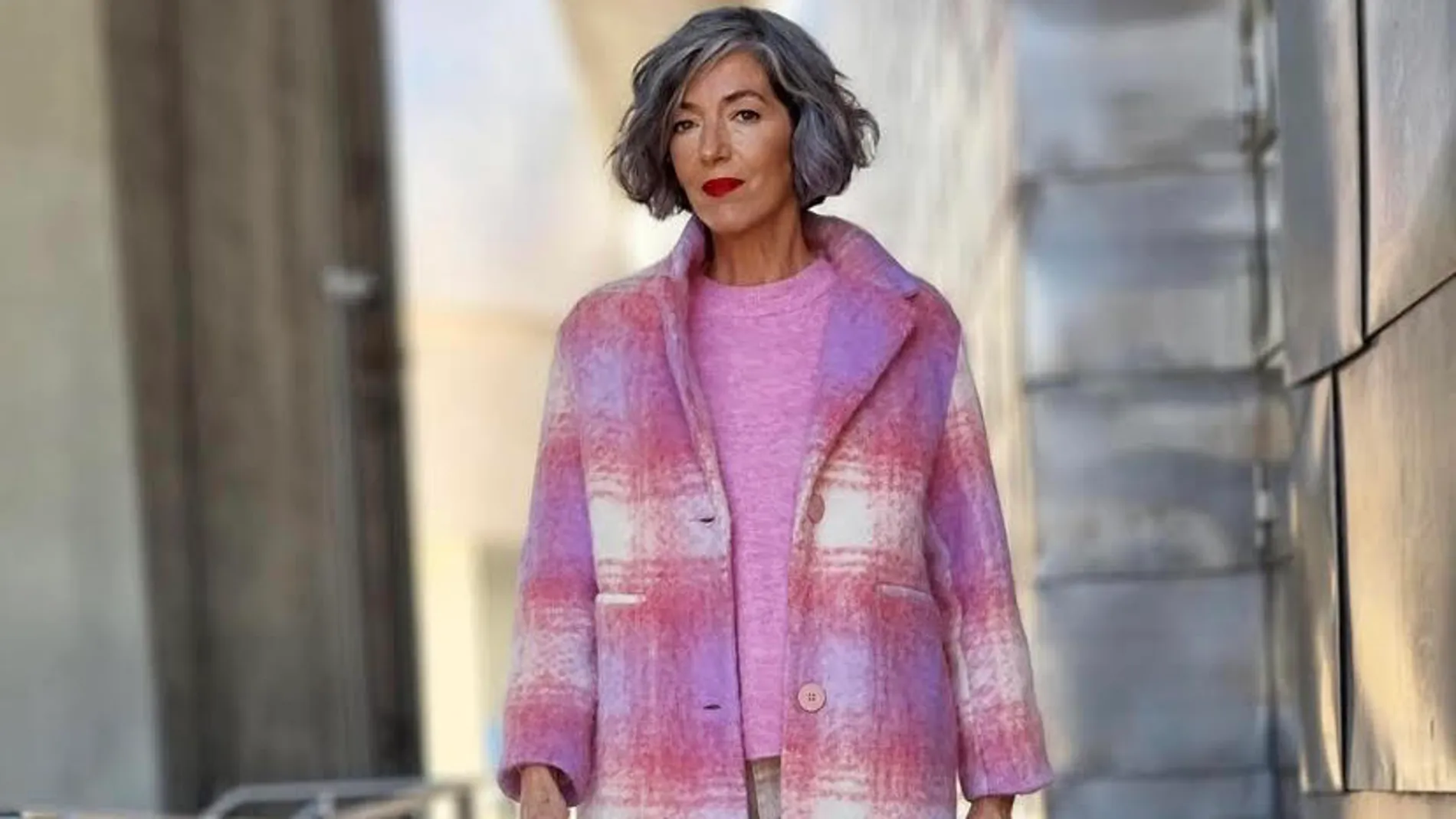 Carmen Gimeno con abrigo de Zara Kids.