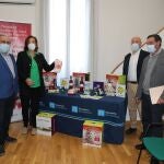 La presidenta de la Diputación de Palencia, Ángeles Armisén, presenta la campaña junto a Luis Calderón y los vicepresidentes de la institución cameral, Raúl Rodríguez y Santiago Tejedor