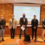 De izda a dch Borja Frutos, investigador del CSIC, Ángel Cano, responsable del estudio en Murprotec, Alfredo García-Plata, alcalde de Torrelodones, Miguel Ángel López, CEO De Murprotec y Luis Berutich, concejal de Medio Ambiente del Ayto TorrelodonesCSIC27/10/2021