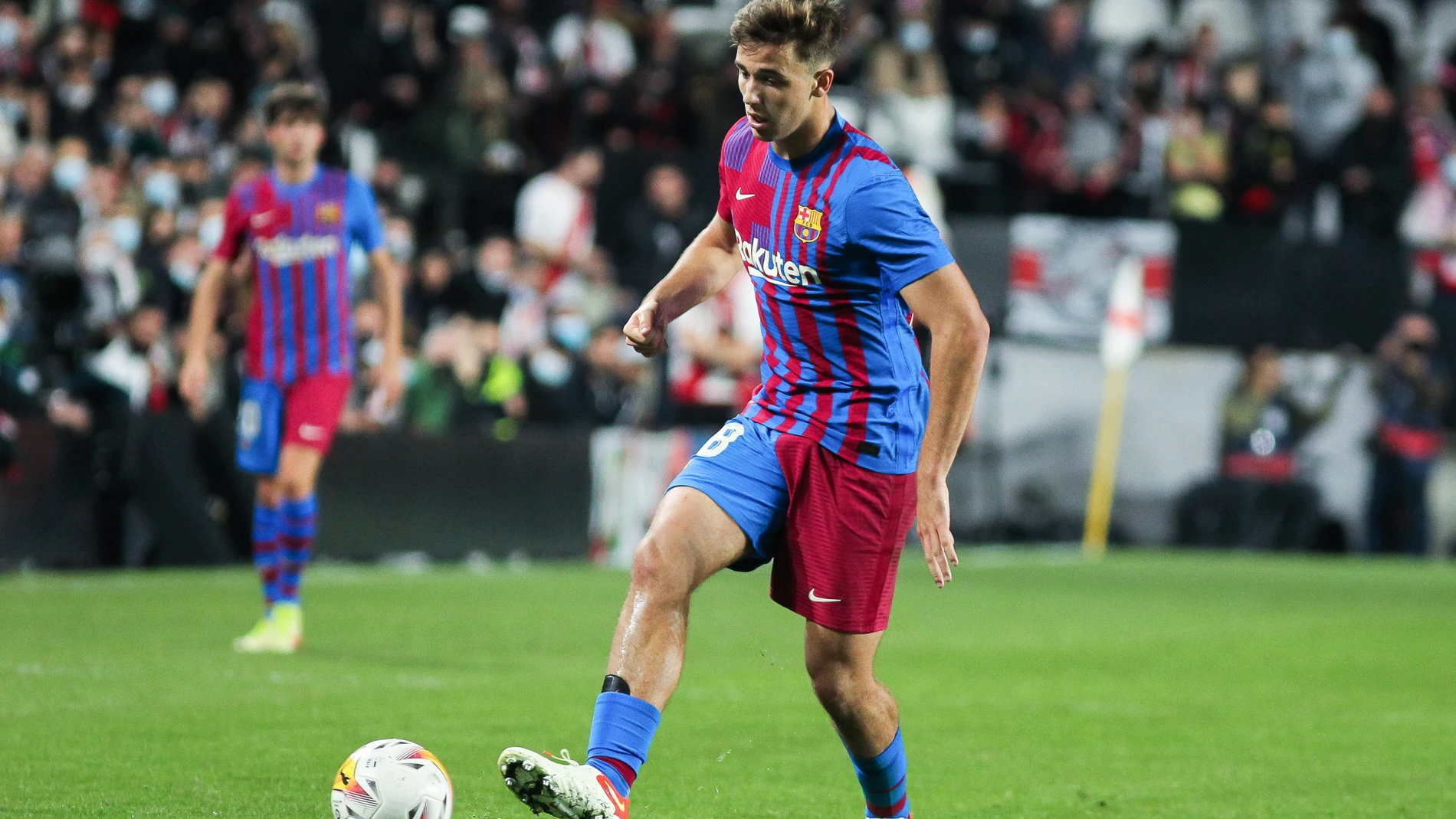 Nico González, durante un partido de la pasada temporada con el Barcelona