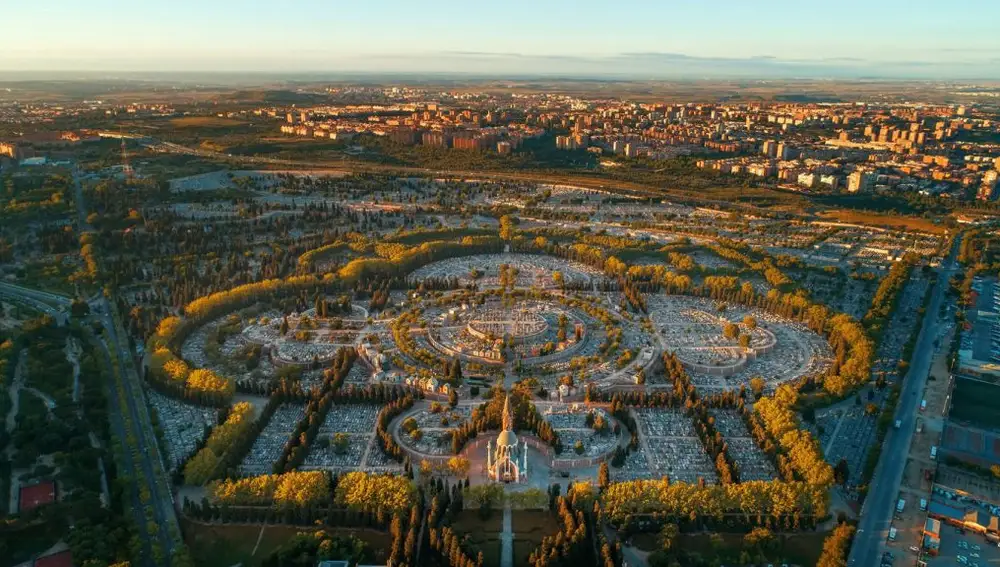 Foto aérea del cementerio de La Almudena