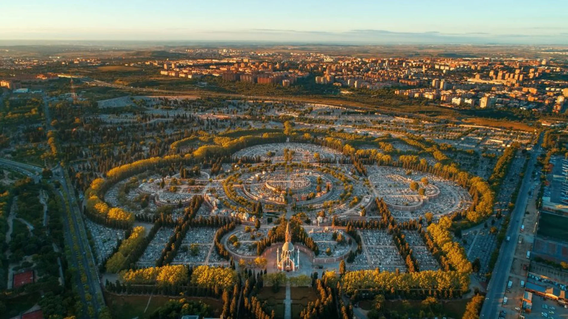 Foto aérea del cementerio de La Almudena