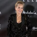 GRAF1943. SEVILLA, 28/10/2021.- La actriz Sharon Stone, una del las premiadas de la gala de los ELLE Style Awards 2021, en el photocall del evento, hoy jueves en la Capitanía General, en la Plaza de España de Sevilla. EFE/ Raúl Caro.