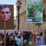 Manifestación de interinos en Sevilla el pasado 28 de octubre