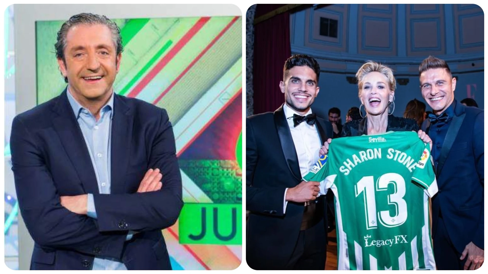 Josep Pedrerol, Marc Bartra, Sharon Stone y Joaquín