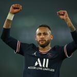 Neymar con el PSG.