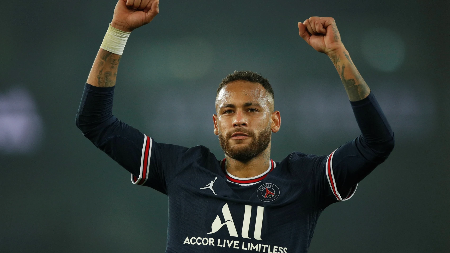 Neymar con el PSG.