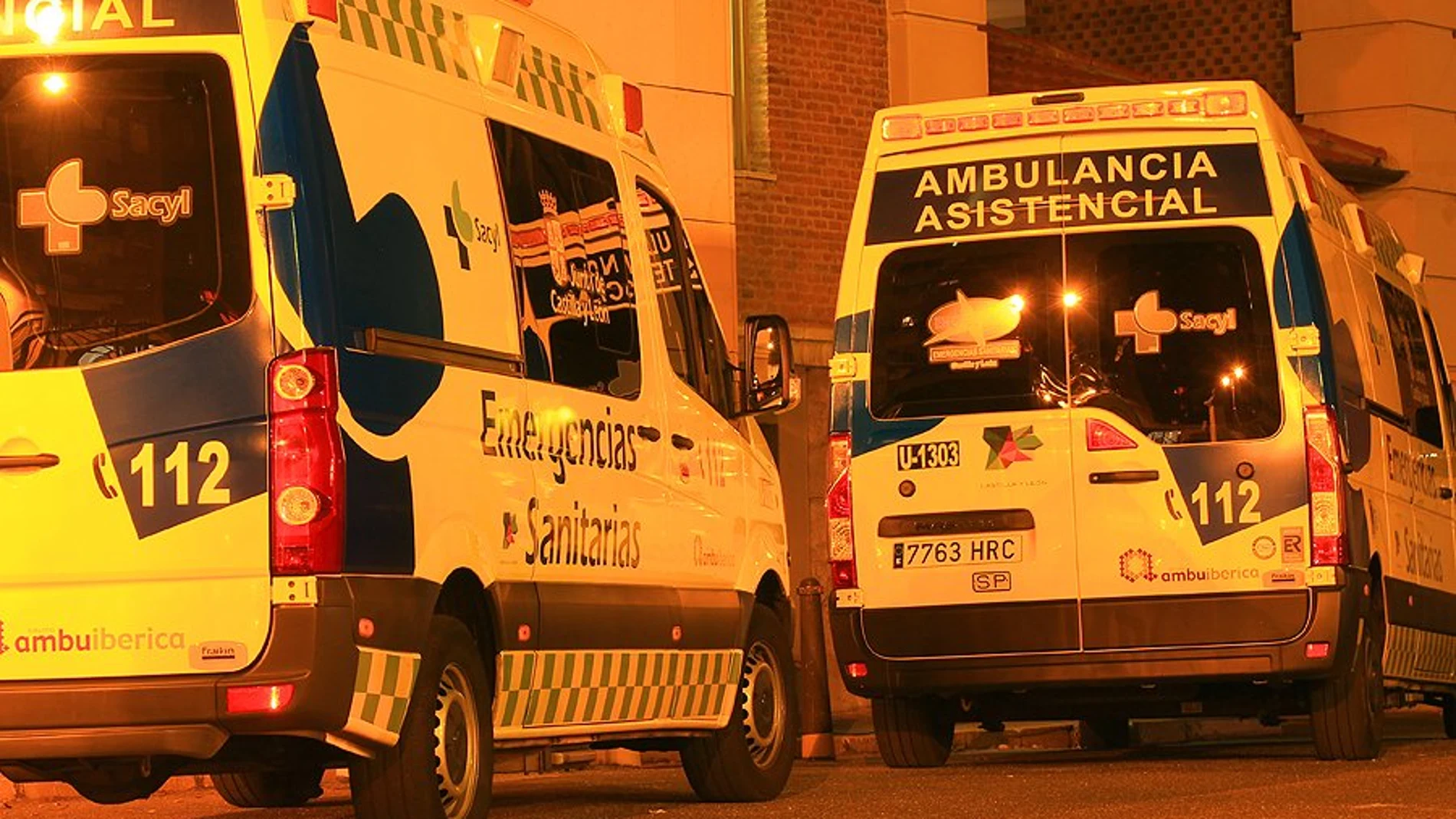 Ambulancias de Sacyl que acudieron al lugar de los hechos
