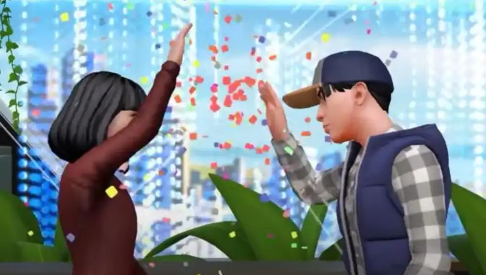 Todo es muy "sim" en el metaverso de Microsoft.