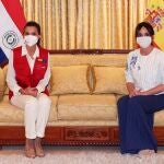 Doña Letizia y la Primera Dama de Paraguay, Silvana Abdo. EFE / José Jimenez / Casa Real *