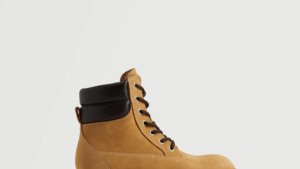 Bota piel cordones, de Mango