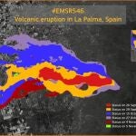 Copernicus actualiza el monitoreo en la zona del volcán, que afecta ya a 992,4 hectáreas y 2.719 edificaciones