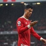 Cristiano Ronaldo con el Manchester United.