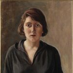 "Autorretrato", un óleo de Ángeles Santos