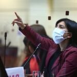 La diputada chilena Karol Cariola, del Partido Comunista, durante el debate parlamentario