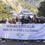 Rocío Monasterio, encabezó ayer la manifestación en contra del cierre de la Estación de esquí