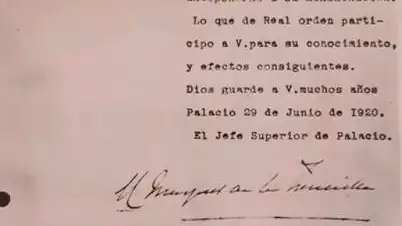 Carta en la que se concede al Real Madrid el título de Real