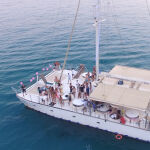 Imagen del catamarán Olé que hoy se ha hundido frente al Puerto de Cartagena