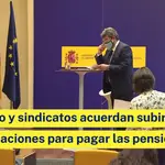 El Gobierno y los sindicatos acuerdan subir un 0,6% las cotizaciones para pagar las pensiones