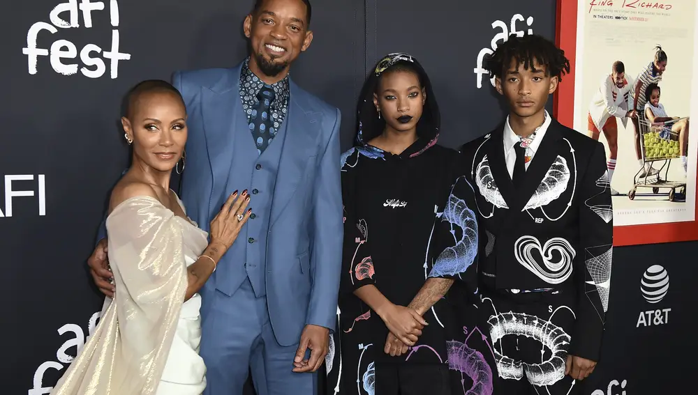 Jada Pinkett Smith, Will Smith, Willow Smith, y Jaden Smith