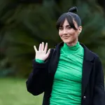 La cantante Aitana , posa durante el tradicional encuentro con los medios de comunicación