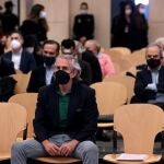 Francisco Correa en la Audiencia Nacional, este martes. Los principales implicados de la red Gürtel en el juicio
