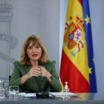 La ministra de Educación, Pilar Alegría durante la rueda de prensa tras el Consejo de Ministros