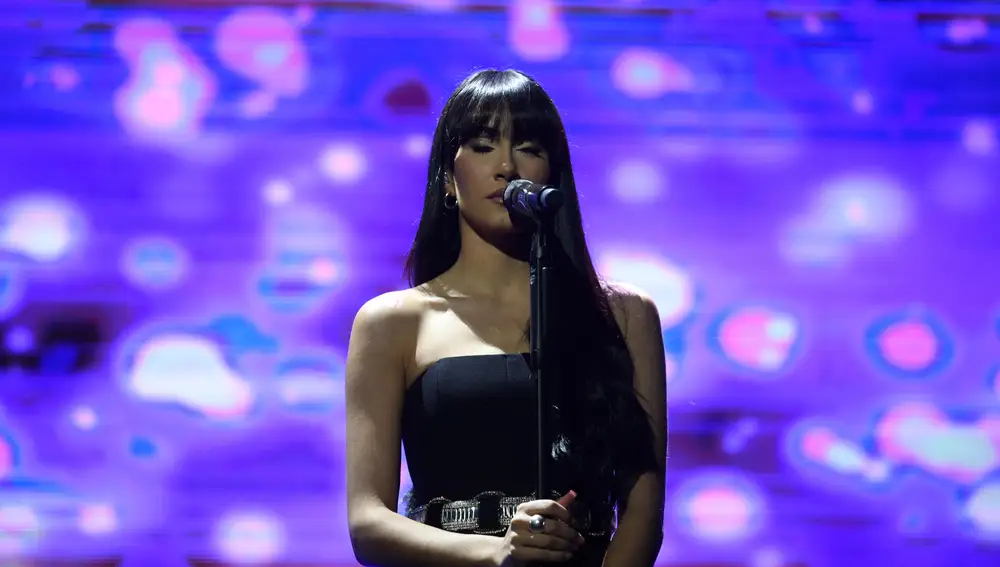 Aitana Ocaña durante la gala de entrega de los Premios Ondas 2021 que celebra su 68º edición en el Teatro Coliseum.