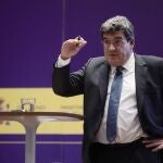 El ministro de Inclusión, Seguridad Social y Migraciones, José Luis Escrivá, presenta en rueda de prensa el avance de los datos de afiliación a la Seguridad Social del mes de noviembre