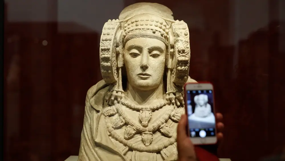La dama de Elche en el Museo Arqueológico Nacional, en Madrid