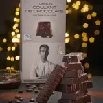 Turrón Coulant de chocolateCon un toque de sal y café.Desarrollado por Xavi Donnay.