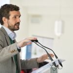 El presidente del PP, Pablo Casado