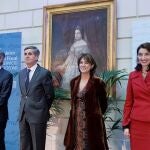 El presidente del Consejo General del Poder Judicial (CGPJ), Carlos Lesmes; el magistrado Pedro González-Trevijano, del Tribunal Constitucional; la fiscal general del Estado, Dolores Delgado, y la ministra de Justicia Pilar Llop