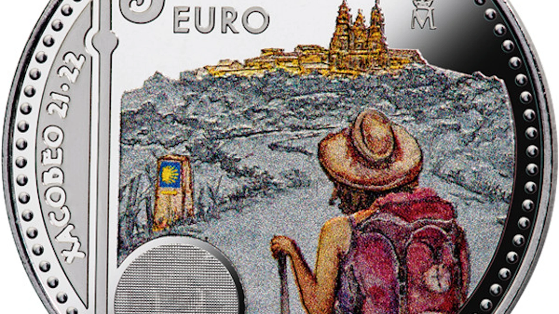 Reverso moneda Xacobeo 21-22