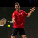 Roberto Bautista ya se había entrenado en el Madrid Arena, donde se disputará la Copa Davis
