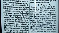 Gazeta de Ámsterdam, Países Bajos, 12 de septiembre de 1672. Los hebreos de Ámsterdam imprimían un periódico que muestra, en primera plana, el interés de la comunidad judía por lo que sucedía en ese entonces en Madrid y, leía además las noticias en español—después de 180 años de haber sido expulsada de España (1492; Beth Hatefutsoth).