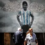 Mural en homenaje a Diego Armando Maradona