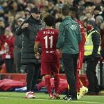 Jurgen Klopp y Mohamed Salah
