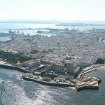 Vista aérea de la ciudad de Cádiz