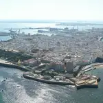 Vista aérea de la ciudad de Cádiz