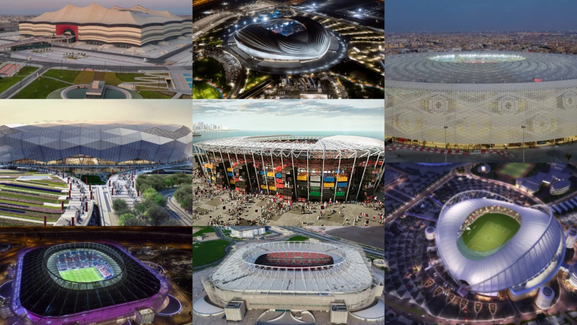 Los ocho estadios del Mundial de Qatar 2022