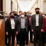 Los portavoces parlamentarios de ERC, Bildu y BNG en el Congreso.