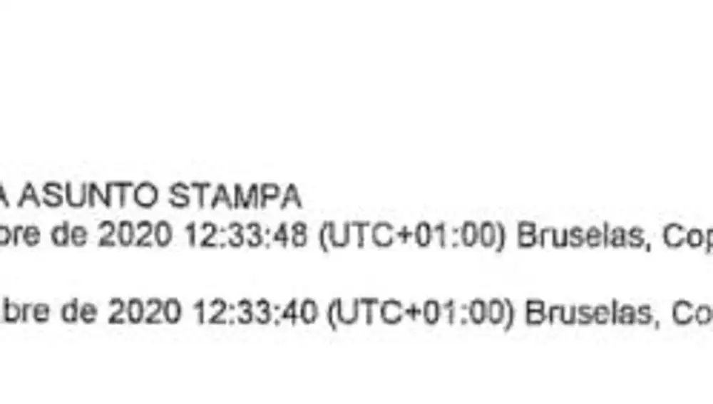 Fragmento de un correo del caso Stampa