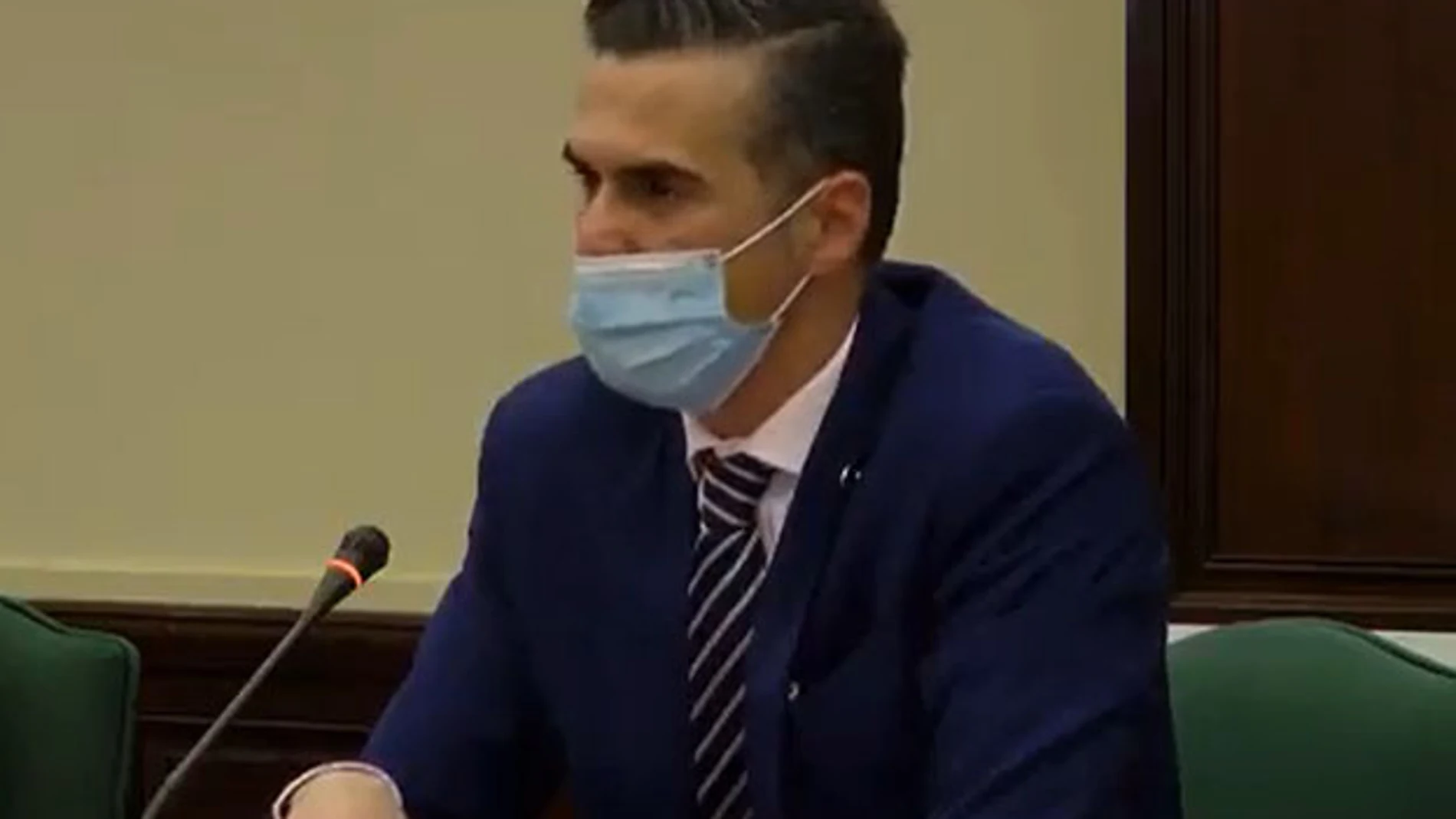 Israel Díaz López, de Vox, en el Ayuntamiento de Móstoles