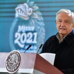 El mandatario mexicano Andrés Manuel López Obrador durante una rueda de prensa en el municipio de Irapuato, estado de Guanajuato