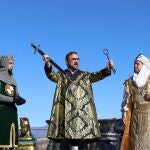 Escenografía del momento en el que se consigue la llave de Lorca, símbolo también del escudo de la ciudad