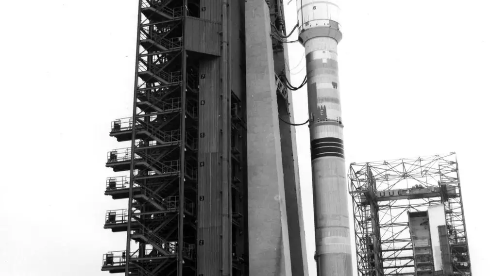 El cohete Titan III con el que se lanzó la Voyager 1 al espacio en 1977.